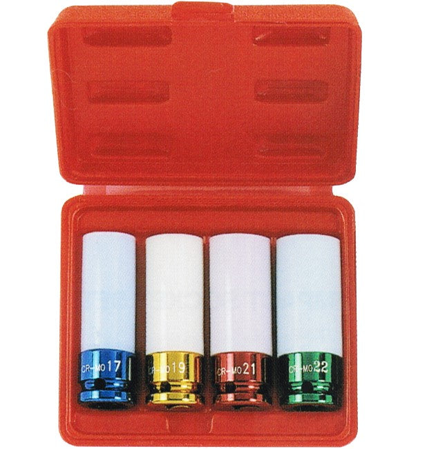 Set 4 Douilles pour jantes Alu 1/2"