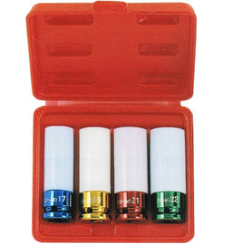 Set 4 Douilles pour jantes Alu 1/2"