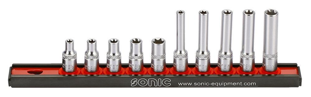 Set douilles Torx femelles courtes & longues (10pc-1/4")