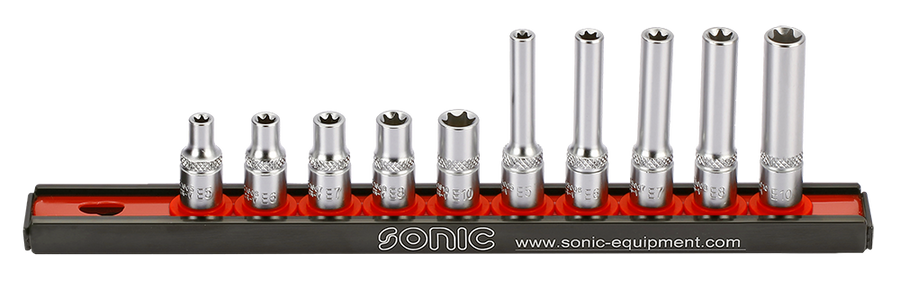 Set douilles Torx femelles courtes & longues (10pc-1/4")