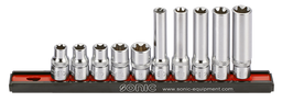 Set de douilles Torx femelles courtes + longues (10pc-3/8")
