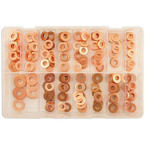 Assortiment de joints en cuivre Injecteurs 150 pcs