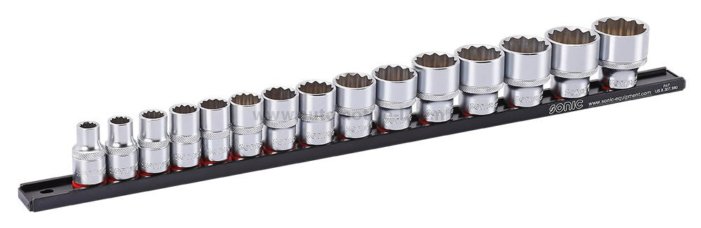 Set 1/2” douilles courtes 12pans 15pcs