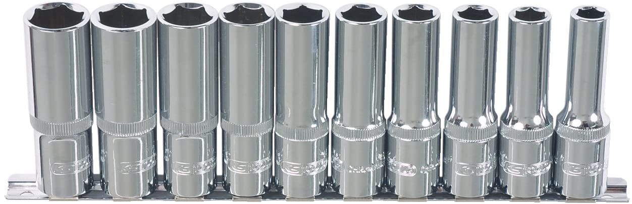 Set douilles longues 1/4'' 6 pans 10 pcs