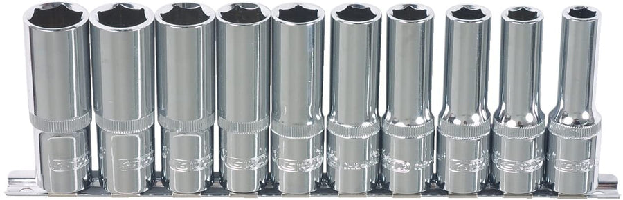 Set douilles longues 1/4'' 6 pans 10 pcs