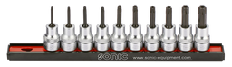 Set embouts Tx troués sur douilles (10pc-3/8")
