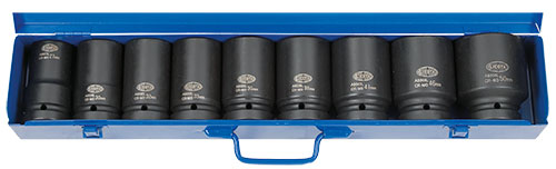 Coffret 1'' douilles longues à chocs 6 pcs