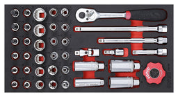 Set 3/8” douilles embouts SAE + acc. 41 pcs