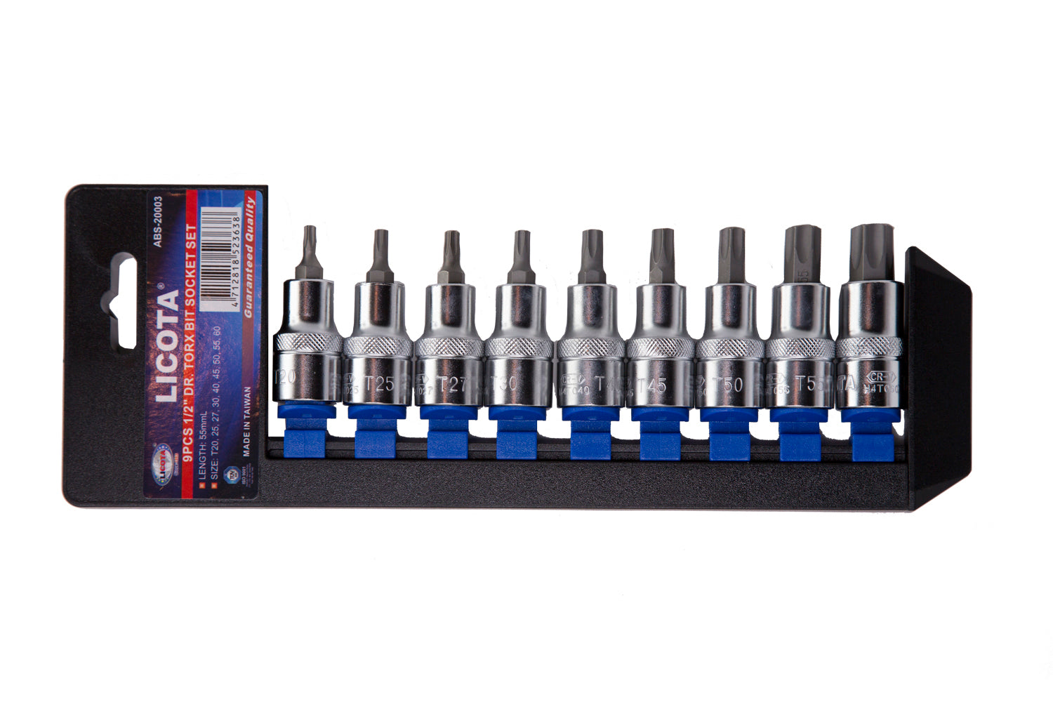 Set d'embouts Tx sur douilles (9pcs-1/2")
