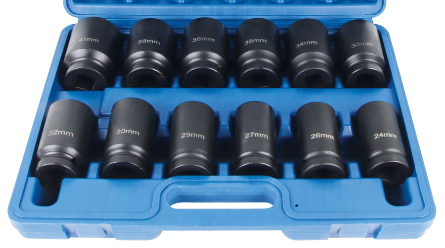 Coffret longues douilles à chocs 3/4'' 12pcs