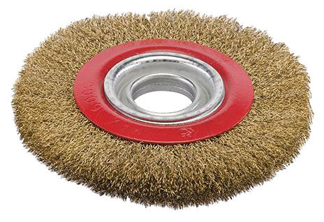 Brosse circulaire métallique dia 200mm 0.3mm avec adapt.