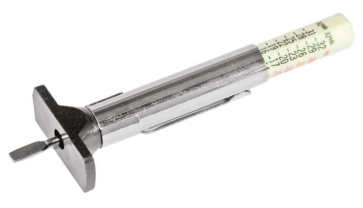 Jauge de profondeur pour pneus 1-25mm