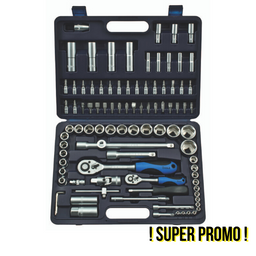 Coffret douilles 1/4” & 1/2” 6-pans 94 pcs