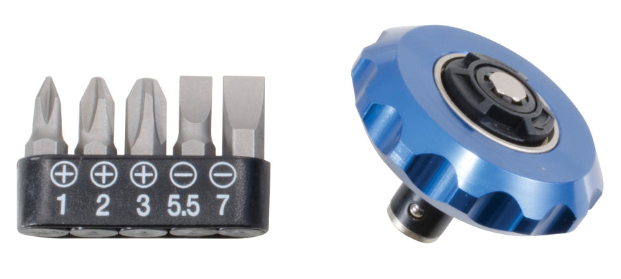 Cliquet porte embouts 72 dents + 5 embouts 1/4''