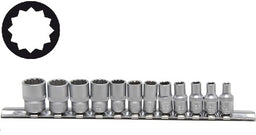 Set douilles courtes 1/2'' 12 pans 12 pcs