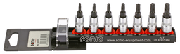 Set d'embouts Torx troué 5 pans sur douilles (7pcs-1/4")