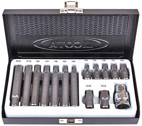 Set embouts 10mm courts & longs Allen (15 pcs)