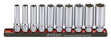 Set douilles longues 6pans - 10pcs 3/8''