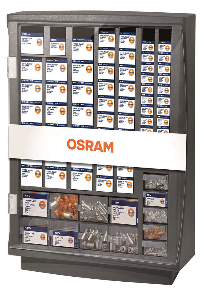Display pour ampoules de voiture Osram 12V + Ampoules