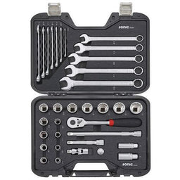 Coffret douilles 1/2” 12pans 34 pcs