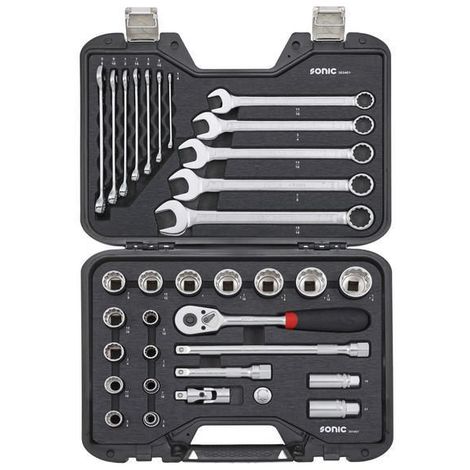 Coffret douilles 1/2” 12pans 34 pcs