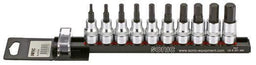 Set embouts Allen sur douille (10pc-3/8")