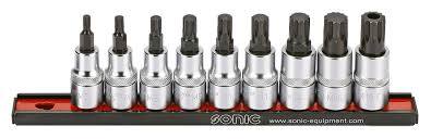 Set Embout XZN sur douilles (10pcs-1/2'')